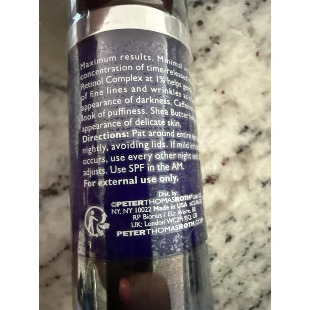 Peter Thomas Roth Retinol Fusion PM Eye Cream Sealed New‎ 1oz 30ml
